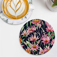 Choice And Creative Watercolor Flowers Uv Print Round Tile Coaster by GardenOfOphir