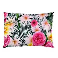 Classy And Chic Watercolor Flowers Pillow Case (two Sides) by GardenOfOphir