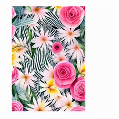 Classy And Chic Watercolor Flowers Large Garden Flag (two Sides) by GardenOfOphir