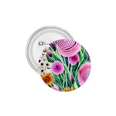 Cheerful And Captivating Watercolor Flowers 1 75  Buttons by GardenOfOphir