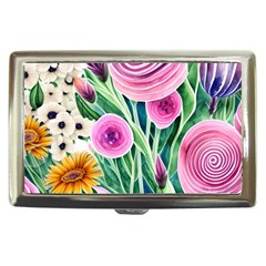 Cheerful And Captivating Watercolor Flowers Cigarette Money Case