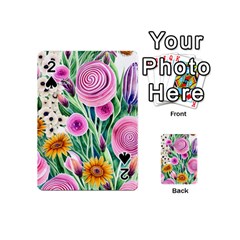 Cheerful And Captivating Watercolor Flowers Playing Cards 54 Designs (mini) by GardenOfOphir