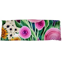 Cheerful And Captivating Watercolor Flowers Body Pillow Case (dakimakura) by GardenOfOphir