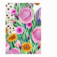 Cheerful And Captivating Watercolor Flowers Small Garden Flag (Two Sides)