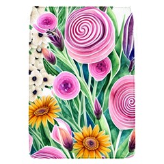 Cheerful And Captivating Watercolor Flowers Removable Flap Cover (S)