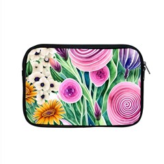 Cheerful And Captivating Watercolor Flowers Apple MacBook Pro 15  Zipper Case