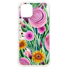 Cheerful And Captivating Watercolor Flowers Iphone 12/12 Pro Tpu Uv Print Case