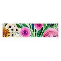 Cheerful And Captivating Watercolor Flowers Banner And Sign 4  X 1  by GardenOfOphir