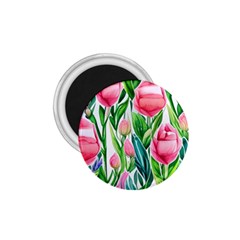 Cheerful And Captivating Watercolor Flowers 1 75  Magnets by GardenOfOphir