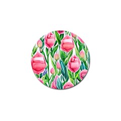 Cheerful And Captivating Watercolor Flowers Golf Ball Marker (10 Pack) by GardenOfOphir