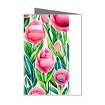 Cheerful And Captivating Watercolor Flowers Mini Greeting Cards (Pkg of 8) Left