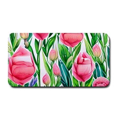 Cheerful And Captivating Watercolor Flowers Medium Bar Mat by GardenOfOphir