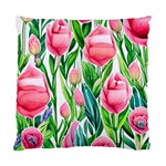 Cheerful And Captivating Watercolor Flowers Standard Cushion Case (Two Sides) Front