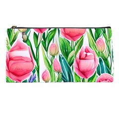 Cheerful And Captivating Watercolor Flowers Pencil Case by GardenOfOphir