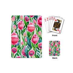 Cheerful And Captivating Watercolor Flowers Playing Cards Single Design (mini) by GardenOfOphir