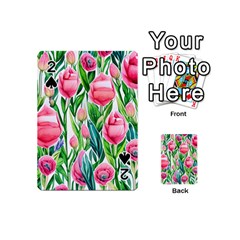 Cheerful And Captivating Watercolor Flowers Playing Cards 54 Designs (mini) by GardenOfOphir