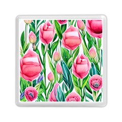 Cheerful And Captivating Watercolor Flowers Memory Card Reader (square) by GardenOfOphir