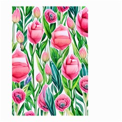 Cheerful And Captivating Watercolor Flowers Small Garden Flag (two Sides) by GardenOfOphir