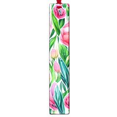 Cheerful And Captivating Watercolor Flowers Large Book Marks by GardenOfOphir