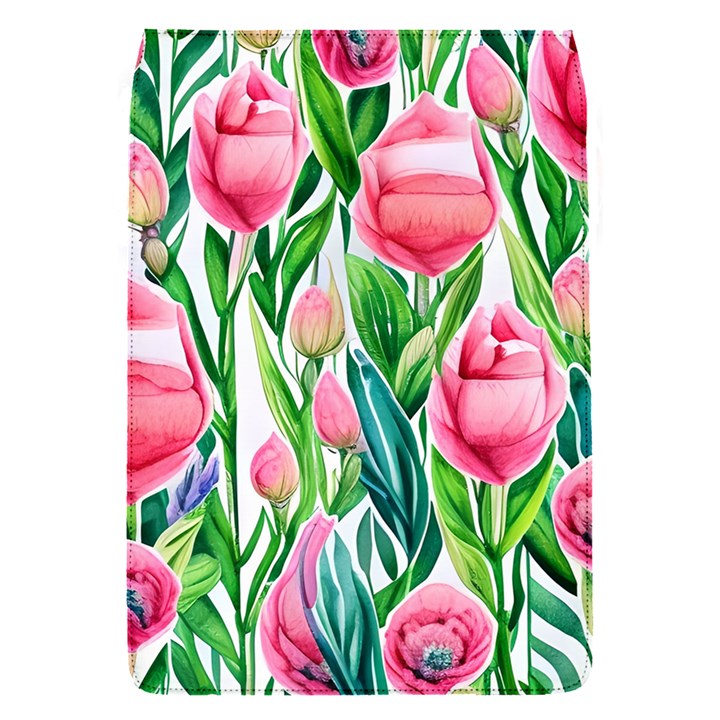 Cheerful And Captivating Watercolor Flowers Removable Flap Cover (S)