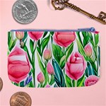 Cheerful And Captivating Watercolor Flowers Large Coin Purse Back