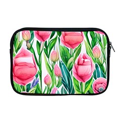 Cheerful And Captivating Watercolor Flowers Apple Macbook Pro 17  Zipper Case by GardenOfOphir