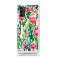 Cheerful And Captivating Watercolor Flowers Samsung Galaxy S20 6 2 Inch Tpu Uv Case