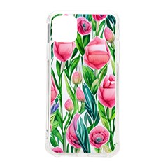 Cheerful And Captivating Watercolor Flowers Iphone 11 Pro Max 6 5 Inch Tpu Uv Print Case