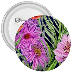 Cheerful Watercolors – Flowers Botanical 3  Buttons by GardenOfOphir