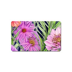 Cheerful Watercolors – Flowers Botanical Magnet (name Card) by GardenOfOphir