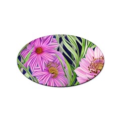 Cheerful Watercolors – Flowers Botanical Sticker Oval (100 Pack) by GardenOfOphir