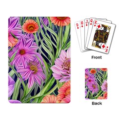 Cheerful Watercolors – Flowers Botanical Playing Cards Single Design (rectangle) by GardenOfOphir