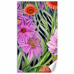 Cheerful Watercolors – Flowers Botanical Canvas 40  X 72  by GardenOfOphir