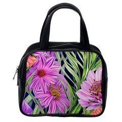 Cheerful Watercolors – Flowers Botanical Classic Handbag (one Side) by GardenOfOphir