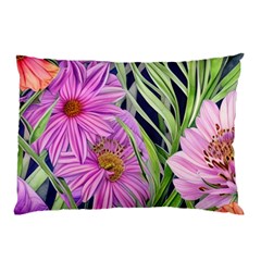 Cheerful Watercolors – Flowers Botanical Pillow Case (two Sides) by GardenOfOphir