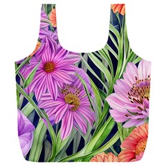 Cheerful Watercolors – Flowers Botanical Full Print Recycle Bag (xxl) by GardenOfOphir