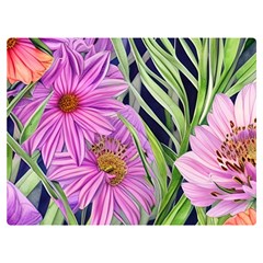 Cheerful Watercolors – Flowers Botanical Premium Plush Fleece Blanket (extra Small)