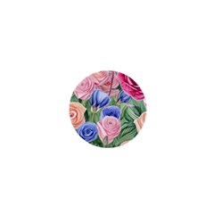 Cheerful Watercolor Flowers 1  Mini Magnets by GardenOfOphir