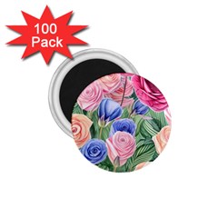 Cheerful Watercolor Flowers 1 75  Magnets (100 Pack)  by GardenOfOphir