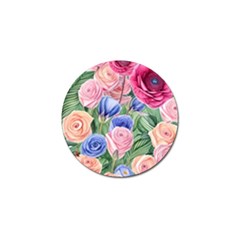 Cheerful Watercolor Flowers Golf Ball Marker (4 Pack) by GardenOfOphir