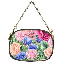 Cheerful Watercolor Flowers Chain Purse (one Side) by GardenOfOphir