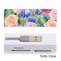 Cheerful Watercolor Flowers Memory Card Reader (stick) by GardenOfOphir