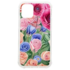 Cheerful Watercolor Flowers Iphone 12 Mini Tpu Uv Print Case	