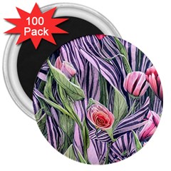 Charming Watercolor Flowers 3  Magnets (100 Pack) by GardenOfOphir