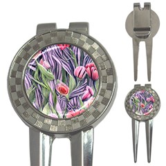 Charming Watercolor Flowers 3-in-1 Golf Divots by GardenOfOphir