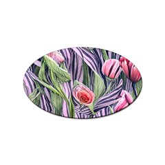 Charming Watercolor Flowers Sticker (oval) by GardenOfOphir