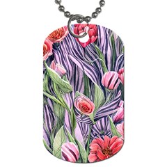 Charming Watercolor Flowers Dog Tag (one Side) by GardenOfOphir