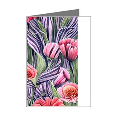 Charming Watercolor Flowers Mini Greeting Card by GardenOfOphir