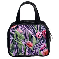 Charming Watercolor Flowers Classic Handbag (two Sides) by GardenOfOphir