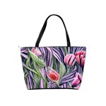 Charming Watercolor Flowers Classic Shoulder Handbag Back